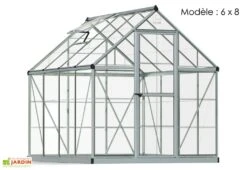 Serre De Jardin Polycarbonate Harmony Palram - Canopia Argent -Garanti Jardin Magasin serre jardin palram canopia harmony silver 6x8 1