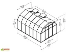Serre De Jardin Polycarbonate Et PVC 4 X 2,5 M – Hobby Gardener 8x12 -Garanti Jardin Magasin serre jardin palram canopia hobby gardener 8x12 2