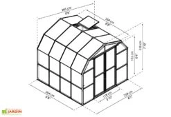 Serre De Jardin Polycarbonate Et PVC 2,5 X 2,5 M – Grand Gardener 8x8 -Garanti Jardin Magasin serre jardin palram canopia hobby gardener transparent 8x8 2