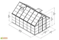 Serre De Jardin En Aluminium Et Polycarbonate Octave 9 M² -Garanti Jardin Magasin serre jardin palram canopia octave 9m2 5