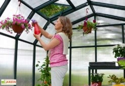 Serre De Jardin Polycarbonate Et PVC 4 X 2,5 M – Hobby Gardener 8x12 -Garanti Jardin Magasin serre jardin palram hobby gardener polycarbonate pvc vert 2