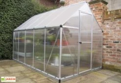 Serre De Jardin Grise Polycarbonate Aluminium 3 X 2 M – Mythos 6x10 -Garanti Jardin Magasin serre jardin polycarbonate aluminium gris mythos palram 3x2m 4