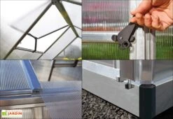 Serre De Jardin Grise Polycarbonate Aluminium 2 X 2 M – Mythos 6x6 -Garanti Jardin Magasin serre jardin polycarbonate aluminium grise 2m mythos 6x6 palram 4