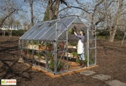 Serre De Jardin En Aluminium Et Polycarbonate Balance – Silver 2,44 M -Garanti Jardin Magasin serre jardin polycarbonate balance canopia 1