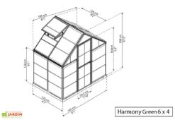 Serre De Jardin Polycarbonate Harmony Palram - Canopia Verte 10 Serre De Jardin Polycarbonate Harmony Palram - Canopia Verte -Garanti Jardin Magasin serre jardin polycarbonate green palram harmony 6x4 1