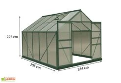Serre De Jardin Polycarbonate 7,44m² Avec Base + 2 Lucarnes 7 Serre De Jardin Polycarbonate 7,44m² Avec Base + 2 Lucarnes -Garanti Jardin Magasin serre jardin polycarbonate habrita 7m2