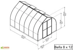 Serre De Jardin En Aluminium Et Polycarbonate Bella - Argent 13 Serre De Jardin En Aluminium Et Polycarbonate Bella - Argent -Garanti Jardin Magasin serre jardin polycarbonate palram bella 8x12 2