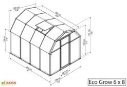 Serre De Jardin Verte Polycarbonate Et PVC – Eco Grow 13 Serre De Jardin Verte Polycarbonate Et PVC – Eco Grow -Garanti Jardin Magasin serre jardin polycarbonate palram ecogrow 6x8 1 1