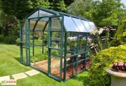 Serre De Jardin Polycarbonate Et PVC 2,5 X 2,5 M – Grand Gardener 8x8 -Garanti Jardin Magasin serre jardin pvc vert polycarbonate transparent grand gardener 8x8 1 1