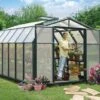 Serre De Jardin Polycarbonate Et PVC 4 X 2,5 M – Hobby Gardener 8x12 -Garanti Jardin Magasin serre jardin rion pvc vert polycarbonate hobby gardener 8x12 4