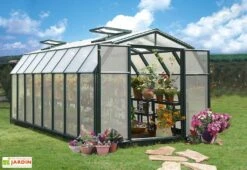 Serre De Jardin Polycarbonate Et PVC 5 X 2,5 M – Hobby Gardener 8x16