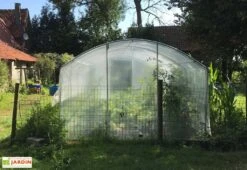Serre Tunnel Tonneau En Polyéthylène 31,5 M² - 4 Saisons 10,5 X 3 M -Garanti Jardin Magasin serre jardin tunnel polyethylene tonneau 4 saisons 3m 2 5