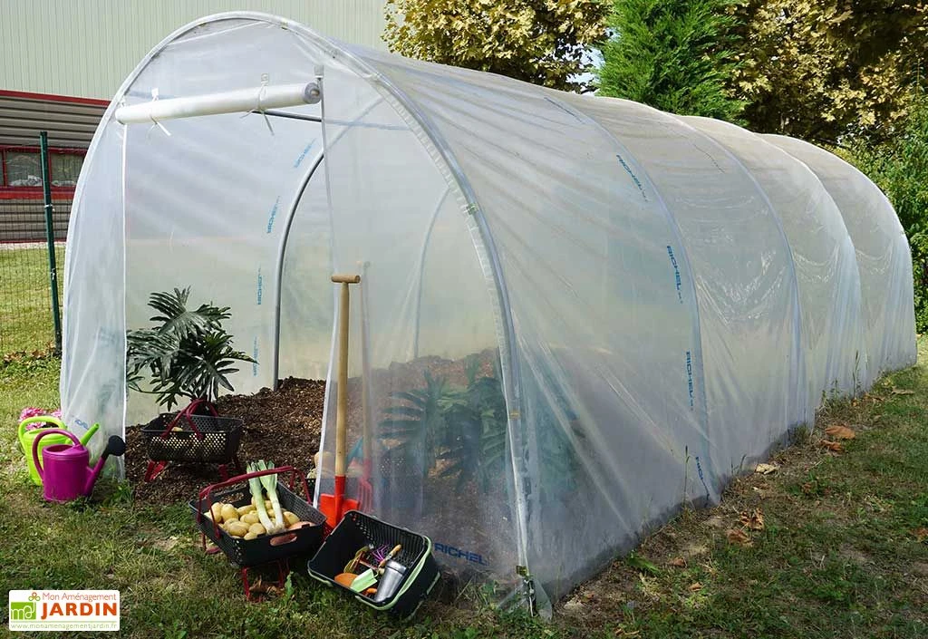 Serre De Jardin Tunnel Richel En Polyéthylène 2 X 180 µ - 2 Portes Zippées (18 M²) 3 Serre De Jardin Tunnel Richel En Polyéthylène 2 X 180 µ - 2 Portes Zippées (18 M²)