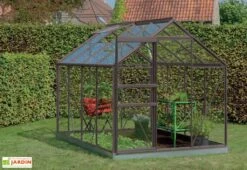 Serre Jardin Aluminium Verre Ivy 5 M² – Plusieurs Coloris -Garanti Jardin Magasin serre jardin verre aluminium ivy introgrow 2