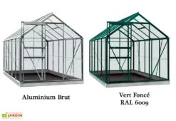 Serre Jardin Aluminium Verre Lily 6,2 M² – Plusieurs Coloris -Garanti Jardin Magasin serre jardin verre aluminium lily introgrow 4