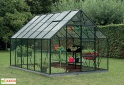 Serre Jardin Aluminium Verre Oliver 9,9 M² – Plusieurs Coloris -Garanti Jardin Magasin serre jardin verre aluminium oliver introgrow 2