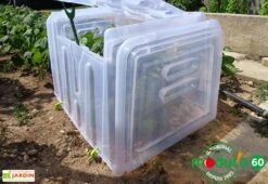 Serre De Jardin Tunnel De Culture : Bases + Embouts + Piquets (79 X 59 X 50 Cm) -Garanti Jardin Magasin serre tunnel jardin modulo 60 bases embouts piquets 2