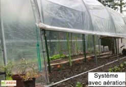 Serre Tunnel Tonneau En Polyéthylène 12 M² - Jardinière 4 X 3 M -Garanti Jardin Magasin serre tunnel jardiniere tonneau polyethylene 3m aerations