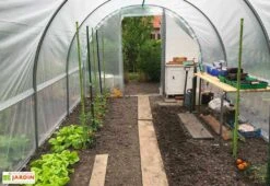 Serre Tunnel Tonneau En Polyéthylène 18 M² - Jardinière 6 X 3 M -Garanti Jardin Magasin serre tunnel jardiniere tonneau polyethylene 3m interieur 2