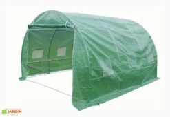 Serre De Jardin Tunnel 3x3m En Polyéthylène Vert Renforcé 7 Serre De Jardin Tunnel 3x3m En Polyéthylène Vert Renforcé -Garanti Jardin Magasin serre tunnel polyethylene habrita 2