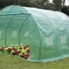 Serre De Jardin Tunnel 3x3m En Polyéthylène Vert Renforcé -Garanti Jardin Magasin serre tunnel polyethylene habrita 3
