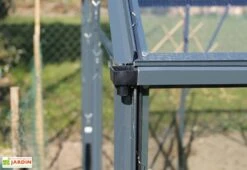 Serre De Jardin En Verre Trempé Grise Avec Base 5,77 M² -Garanti Jardin Magasin serre verre trempe aluminium 4