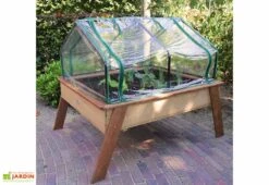 Axi Table De Culture En Bois De Hemlock + Bâche Plastique - 110 X 93 X 99 Cm -Garanti Jardin Magasin table culture bois bache plastique