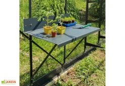 Table De Rempotage En Aluminium Pour Serre Lams – 80 X 50 Cm -Garanti Jardin Magasin table de rempotage aluminium