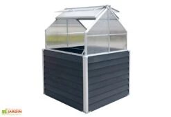 Mini Serre De Jardin Surélevée Avec Rangement – 1,2 X 1,2 M -Garanti Jardin Magasin toit ouvrant serre hauteur