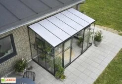 Halls Serre De Jardin Adossée En Verre Trempé Qube Lean-to 612 – 7,1 M² -Garanti Jardin Magasin toit polycarbonate serre adossee halls qube