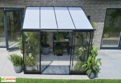 Halls Serre De Jardin Adossée En Verre Trempé Qube Lean-to 68 – 4,7 M² -Garanti Jardin Magasin toit polycarbonate serre jardin murale qube