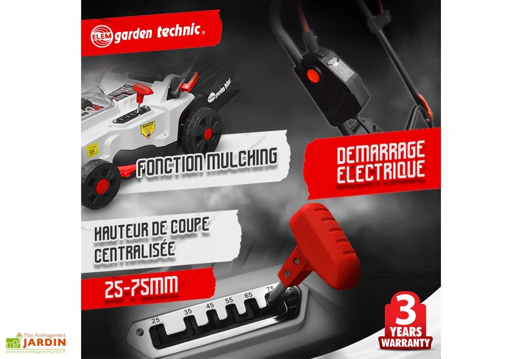 Tondeuse à Gazon Électrique Sans Fil + 2 Batteries 20V 6 Tondeuse à Gazon Électrique Sans Fil + 2 Batteries 20V – Image 4