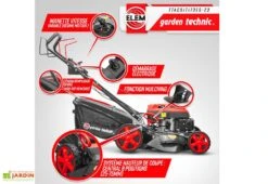 Tondeuse Thermique Autotractée 173 CC Démarreur électrique – 50 Cm -Garanti Jardin Magasin tondeuse thermique elem garden ttac51t173es 23 demarrage electrique