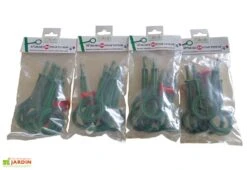 Tuteur Avec Attaches Mikado Vert Foncé 150 Cm (Lot De 6) -Garanti Jardin Magasin tuteurs tomate 150cm plastique mikado france attaches vert 2